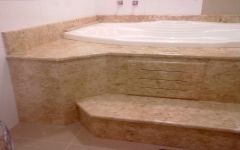Revestimento de banheira em Mármore Travertino