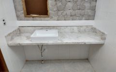 Tampo em Mármore Calacata Paraná Nuvolatto