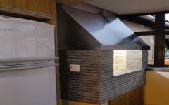 Churrasqueira revestida com Palito<br> de Basalto Tear Facetado