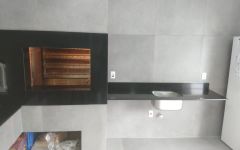 Área churrasqueira em Granito Preto São Gabriel