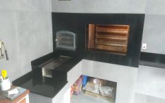 Área churrasqueira em Granito Preto São Gabriel
