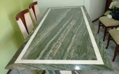 Mesa em Mármore Verde Bamboo