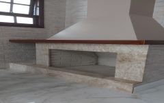 Lareira em mármore travertino